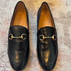 Gucci Black Jordaan Loafer, size 37.5 (US 7)